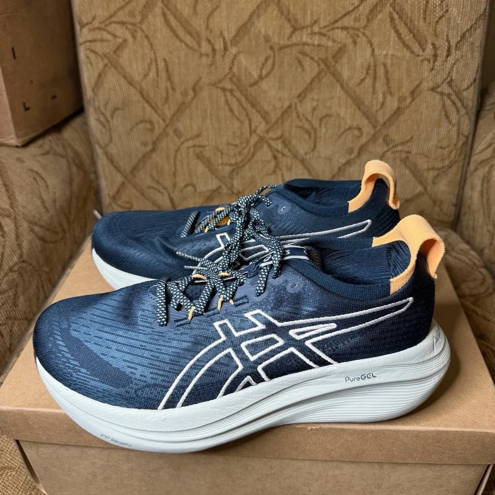 ASICS GEL-Nimbus 27 TR Men's Size 7 Indigo Blue/Amber 1011C136 Trail Running